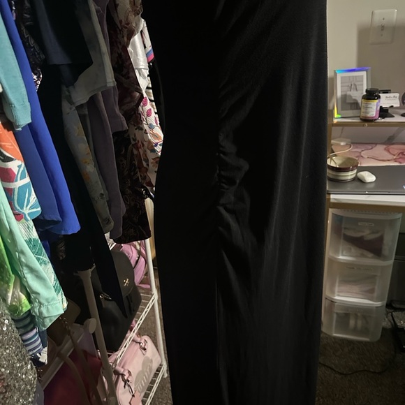 Old Navy Black Maxi Maternity Dress with Slit size medium - Picture 5 of 7